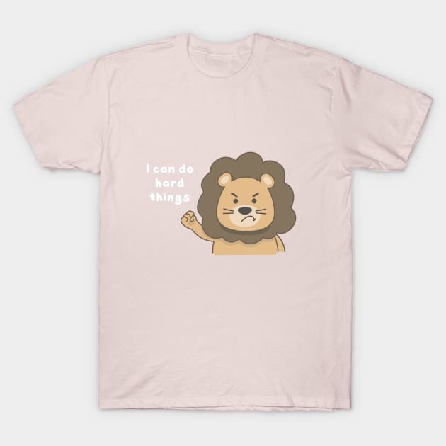 Tough Lion T-Shirt by pbanddoodles
